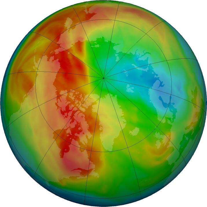 Arctic ozone map for 04 March 2016